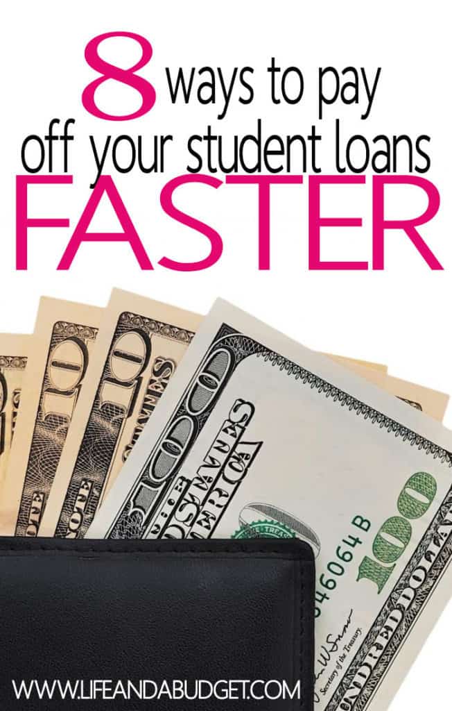 Got student loans? Who doesn't these days? Let's focus on solutions and get off of the problem. Here are 8 ways to help you pay off your student loans faster.
