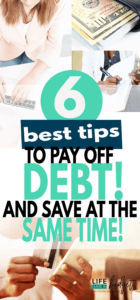 Here are 6 of the best tips to help you pay off debt and save money at the same time!