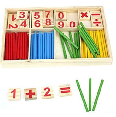 wooden mathematic counting toy gift guide for kids