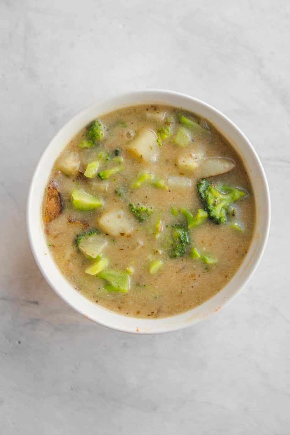 potato brocolli soup meatless meals on a budget