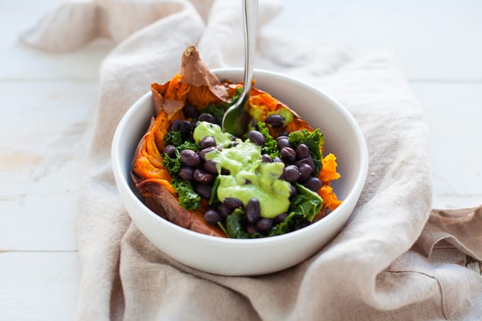 vegan loaded sweet potato meatless meals on a budget