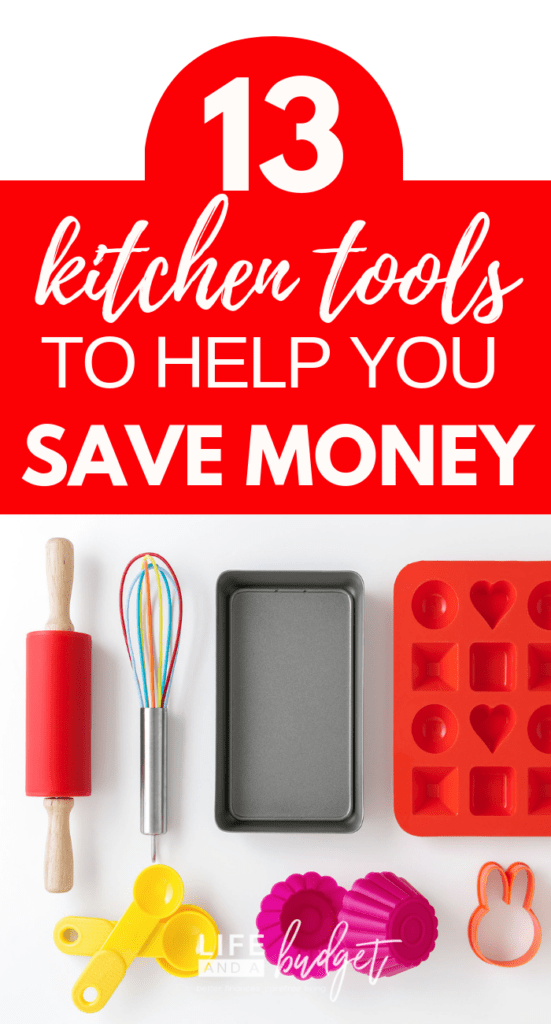 Here are 13 must-have kitchen tools that will help you save more money. Keep these in your frugal kitchen, make dinner at home, and save more money by using these kitchen essentials.