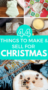 Do you need some extra cash for the holidays? Here are 44 amazingly cute things to make and sell at home for extra money this Christmas. Put your diy skills to the test and earn holiday shopping money! #crafts #sidehustles 