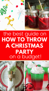 If you want to throw a Christmas party on the cheap, here are # frugal Christmas party tips that will help you throw an awesome, cute, and very festive christmas party on a budget! You’ve got to try these ideas - they’re amazing! Free Christmas party invite printables too! #freeinvitations #holidays #christmas #party #budget