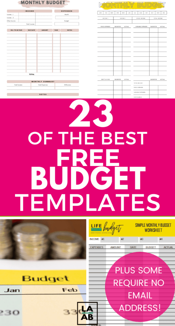 23 Free Printable Budget Templates To Use In 2023! Life and a Budget