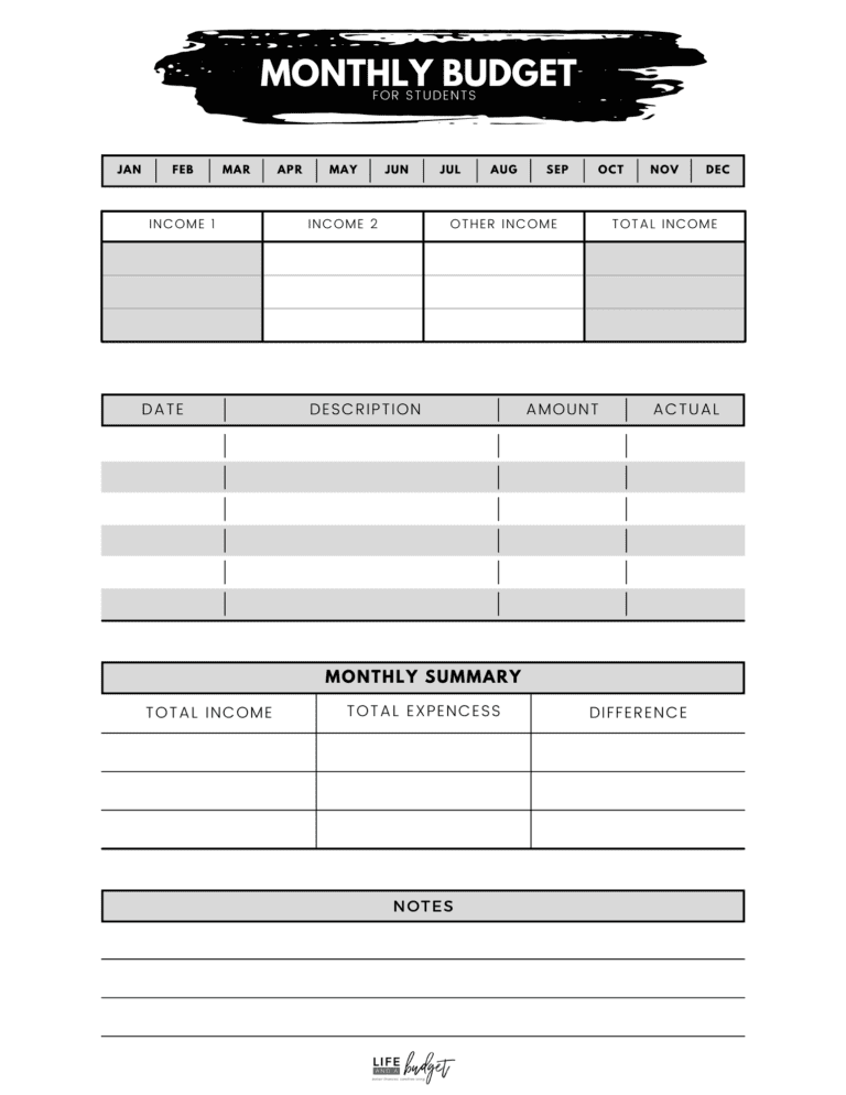 Monthly Budget Printable For Students 1 768x994 