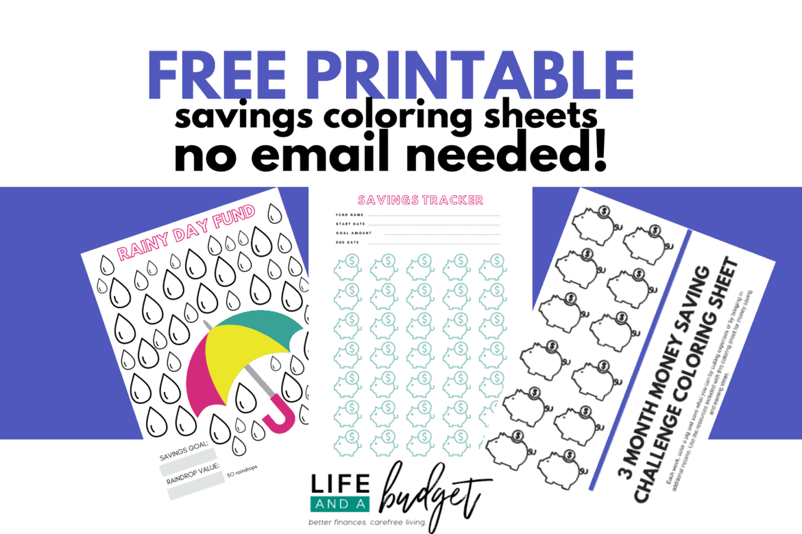 13 FREE Printable Savings Tracker Coloring Pages