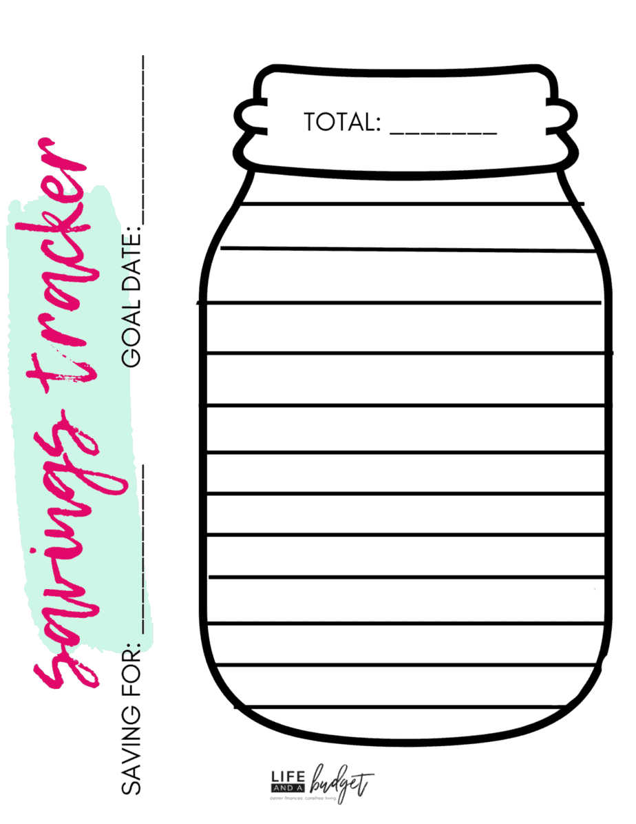 13 FREE Printable Savings Tracker Coloring Pages - Life and a Budget